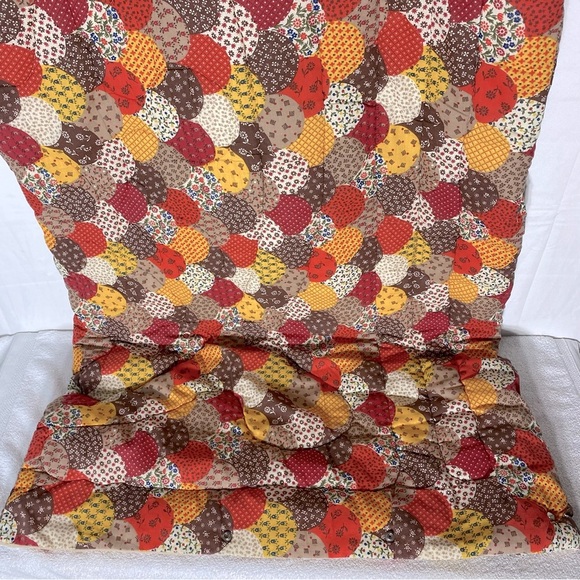 Vintage 70s Boho Brown Orange Yellow Floral Sleeping Bag - Picture 14 of 16